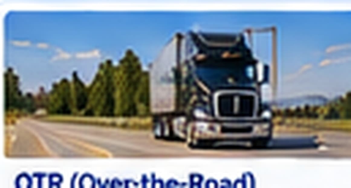 Tractor-trailer on an open rural highway