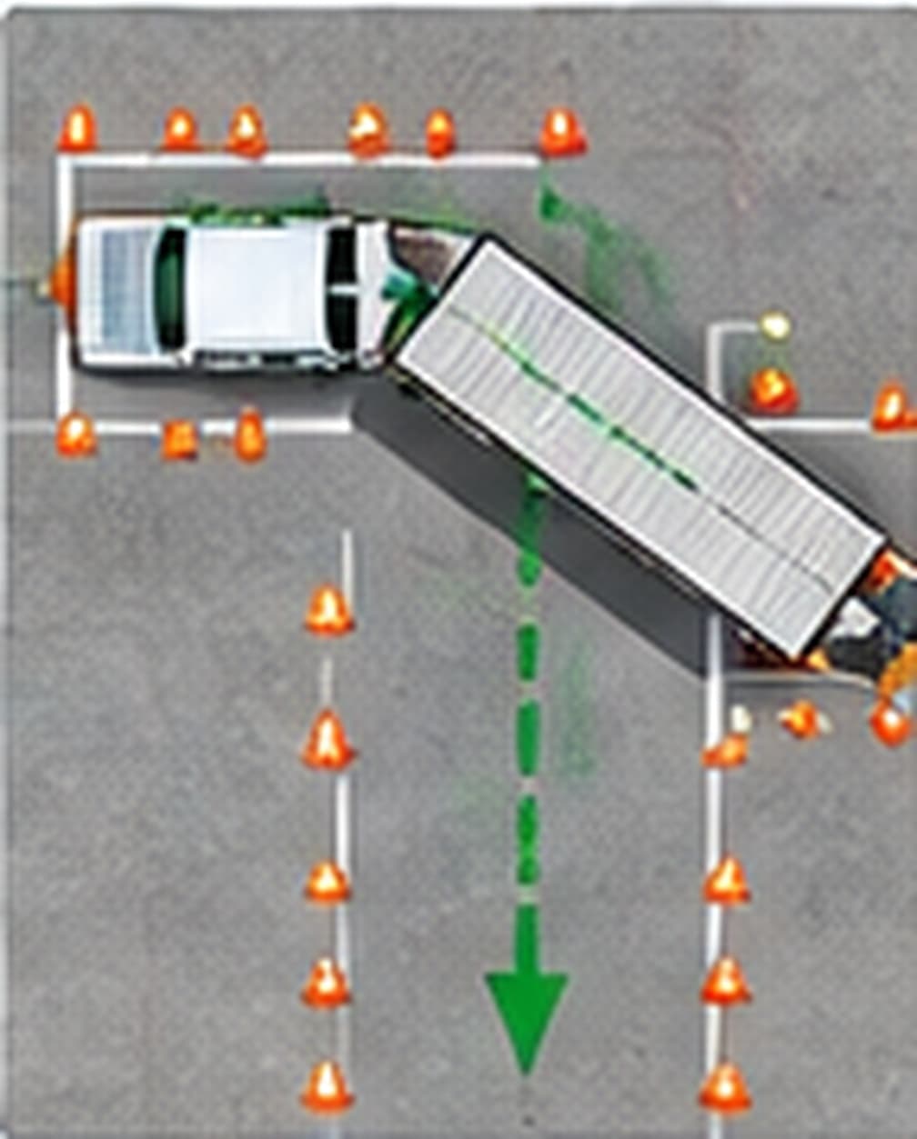 Top-view diagram: Offset Back (Left / Right)
